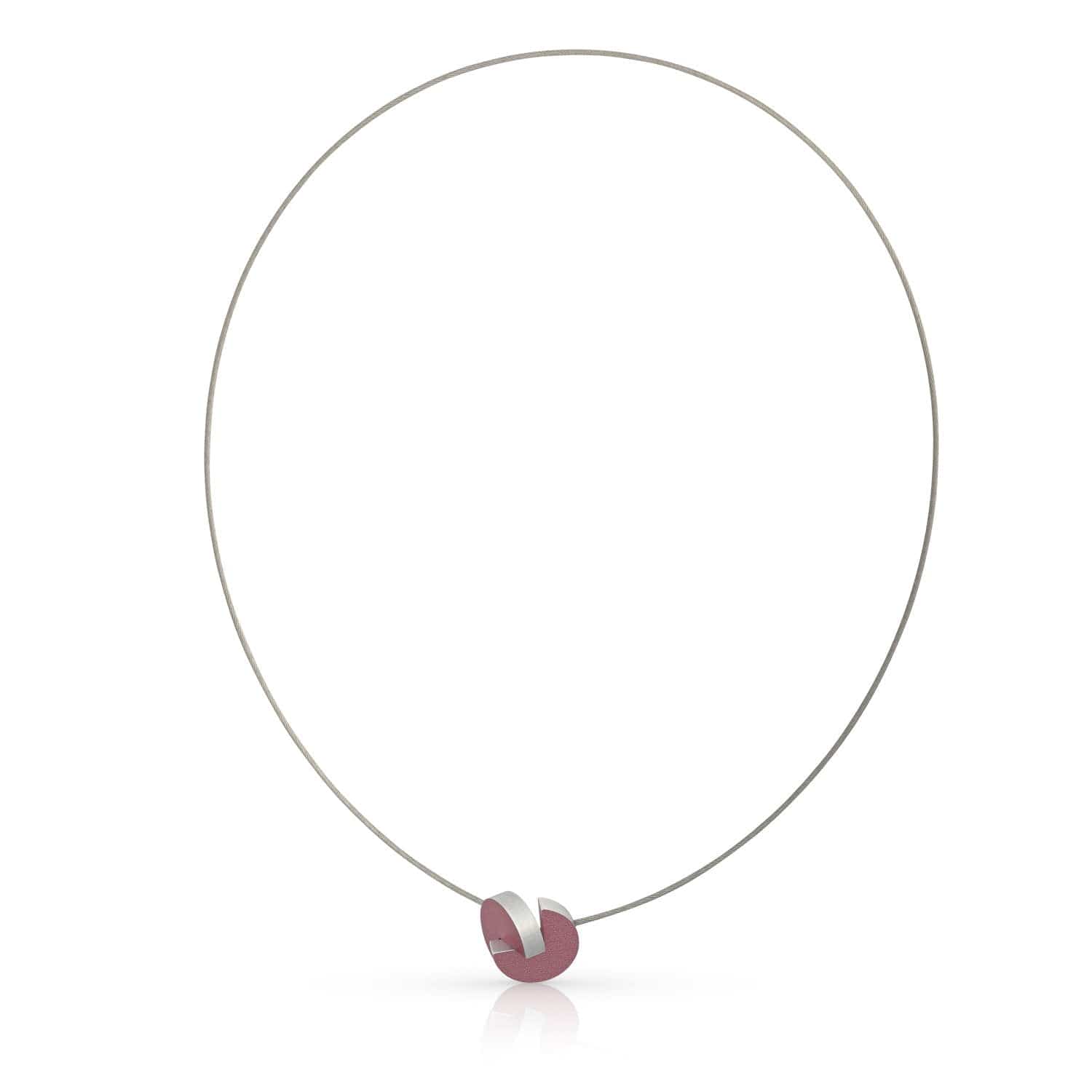 Ketting GEESJE inschuivende rondjes Roze C280RO